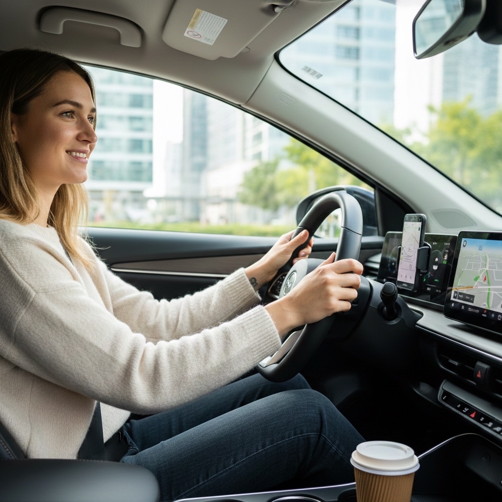 Driver seated behind the wheel representing how driving record affects insurance rates