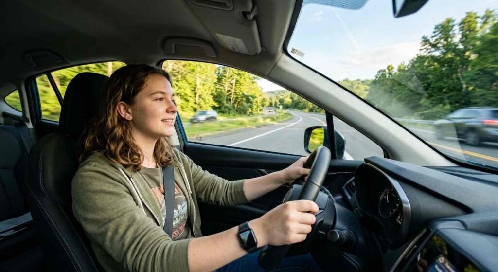Teen driver practicing safe driving for Colorado Springs auto insurance coverage