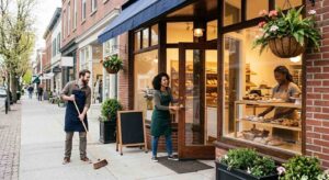 Small business storefront illustrating the benefits of bundling commercial insurance policies.